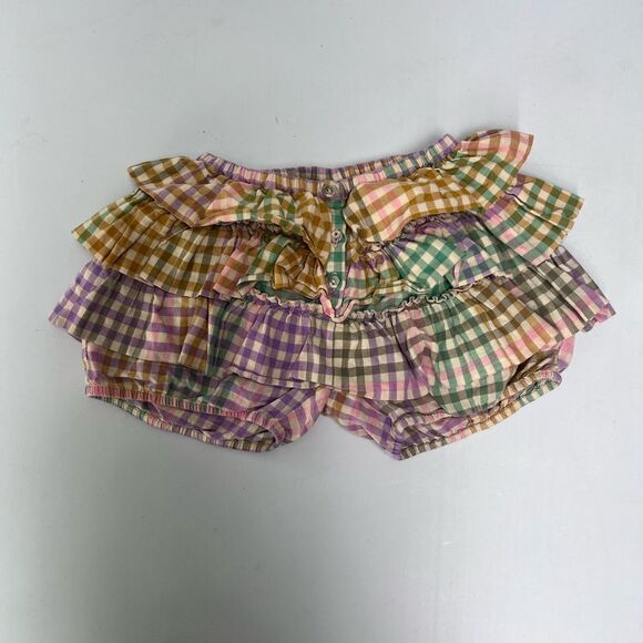 Crewcuts • Plaid cotton shorts w/ tiered ruffles size 6/7 - Picture 1 of 5